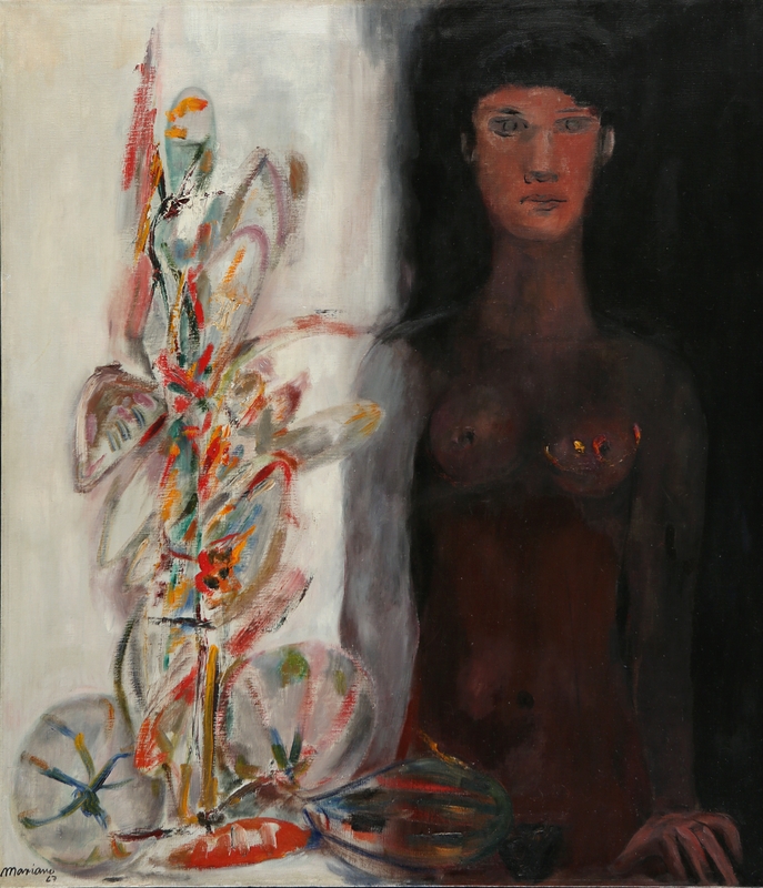 Mujer con Jarra de Flores 1967